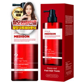 [Paul Medison] Deep-red Fast Hair Tonic _ 211ml/ 7.13Fl.oz, Hairclip and Hair Cap Included, Anti-Hair Loss, Moisturizing & Cooling, Silicone-Free _ Made in Korea